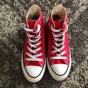 Red High top Converse